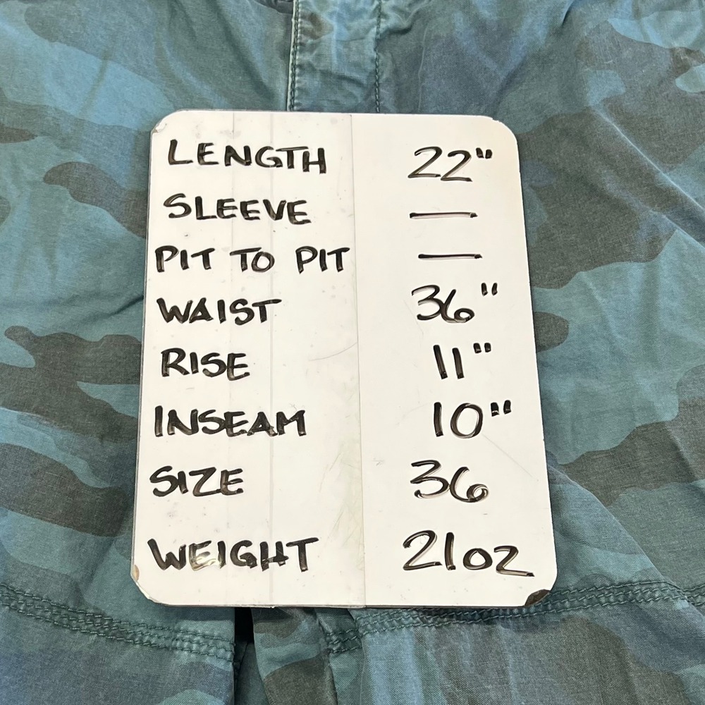Express Mens Blue Camo Cargo Shorts Durable Reinforced Cotton Utility Size 36 - Picture 6 of 6